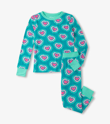 Hatley Glowing Hearts Bamboo Pajama Set